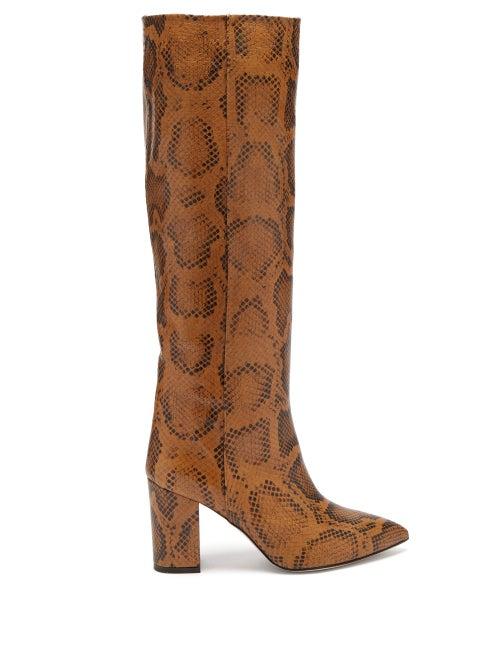 Matchesfashion.com Paris Texas - Python-effect Leather Boots - Womens - Python