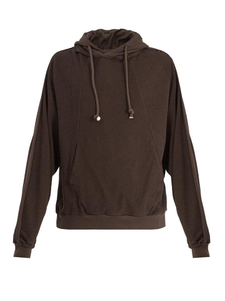 Maison Margiela Contrast Fabric Cotton-blend Hooded Sweatshirt