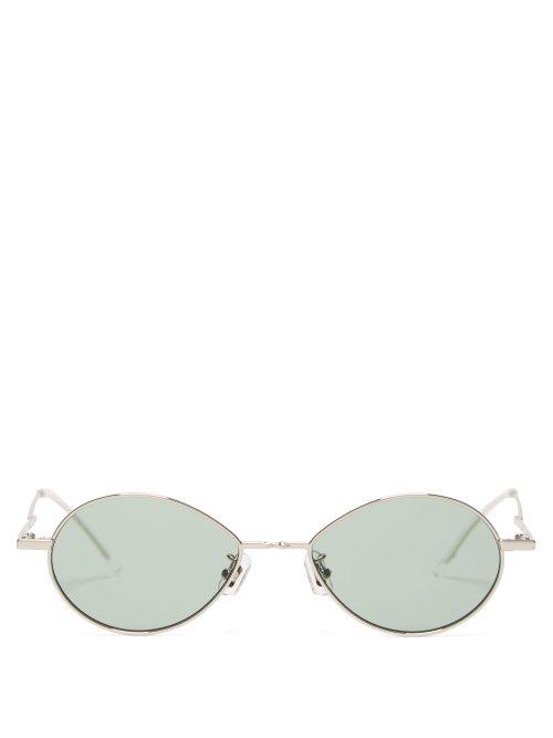 Matchesfashion.com Gentle Monster - Cobalt Round Frame Metal Sunglasses - Mens - Silver