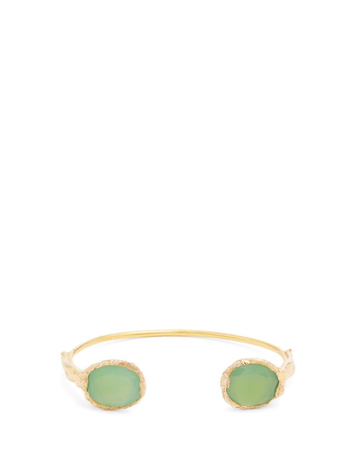 Jade Jagger Chrysoprase & Sterling-silver Cuff