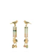Matchesfashion.com Daniela Villegas - Do Re Mi Tourmaline, Sapphire & 18kt Gold Earrings - Womens - Green