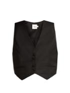 Matchesfashion.com Aje - Stratford Slim Fit Wool Blend Waistcoat - Womens - Black
