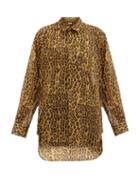 Matchesfashion.com Junya Watanabe - Leopard-print Gauze Shirt - Womens - Leopard
