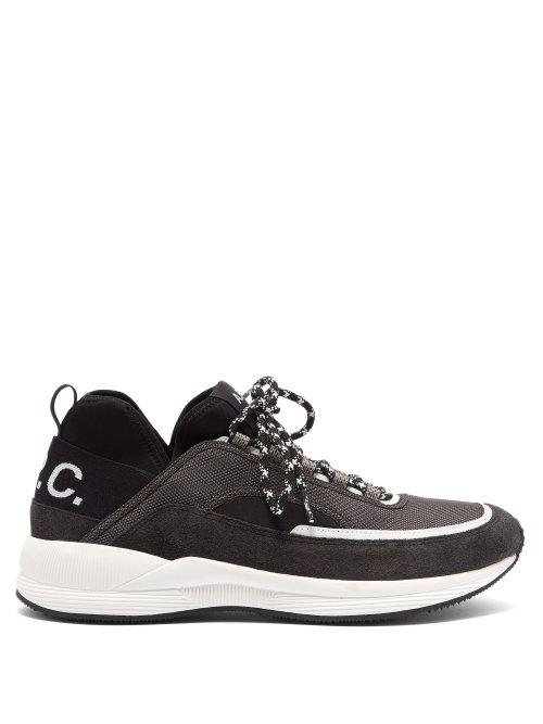 Matchesfashion.com A.p.c. - Alexander Low Top Mesh Trainers - Mens - Black