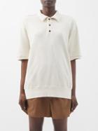 Les Tien - Brushed-back Cotton-jersey Polo Shirt - Womens - Ivory