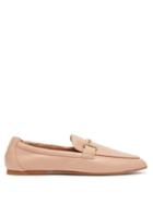 Matchesfashion.com Tod's - Double T Bar Leather Loafers - Womens - Pink