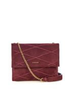 Lanvin Mini Sugar Quilted-suede Cross-body Bag