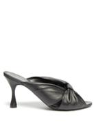Matchesfashion.com Balenciaga - Drapy Knotted Peep-toe Leather Sandals - Womens - Black