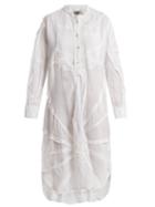 Matchesfashion.com By Walid - Patchwork Cotton Shirt Dress - Womens - White