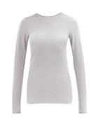 Ladies Lingerie Lunya - Restore Base Long-sleeved Cotton-blend T-shirt - Womens - Light Grey