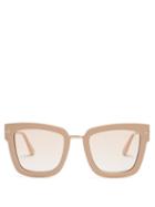 Matchesfashion.com Tom Ford Eyewear - Lara Square Frame Sunglasses - Womens - Beige