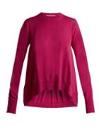 Matchesfashion.com Stella Mccartney - Side Slit Wool Sweater - Womens - Pink