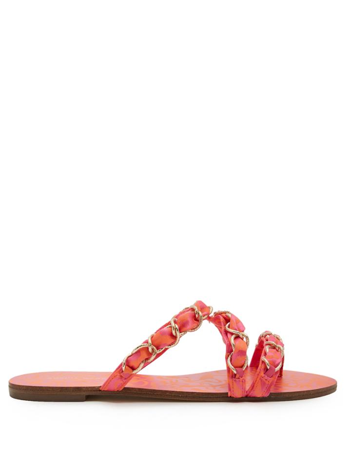 Sophia Webster Taya Chain-embellished Satin Sandals