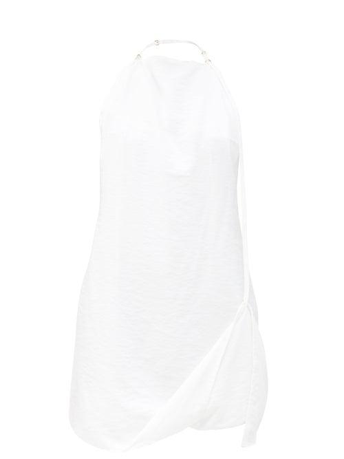 Matchesfashion.com Jacquemus - Halterneck Crepe Mini Dress - Womens - White