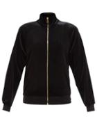 Versace - Zipped Velvet Jacket - Womens - Black