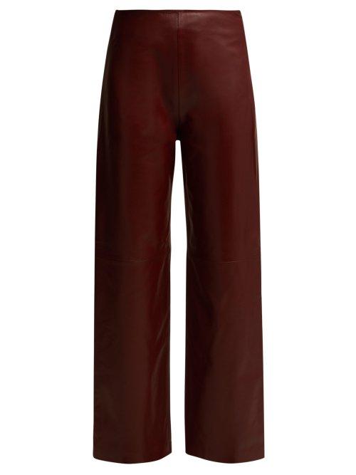 Matchesfashion.com Jacquemus - Jalad Leather Trousers - Womens - Burgundy