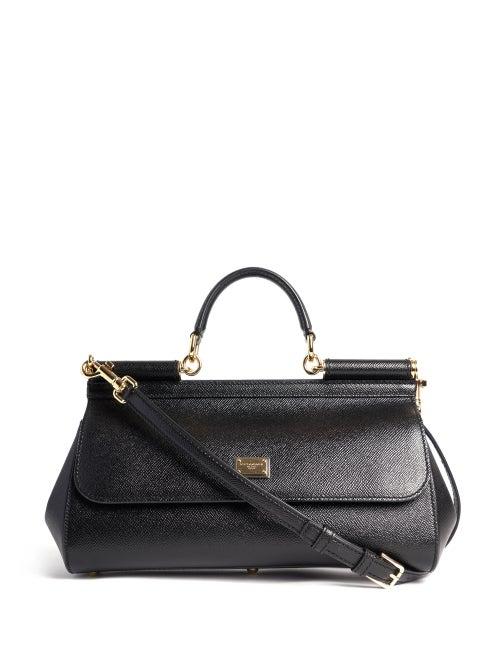 Dolce & Gabbana - Sicily Leather Cross-body Bag - Womens - Black