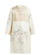 Matchesfashion.com By Walid - Tanita Peacock Embroidered 19th Century Silk Coat - Womens - Yellow Multi