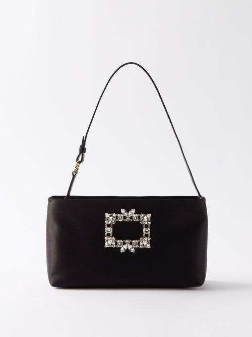 Roger Vivier - Nightlily Mini Crystal-embellished Bag - Womens - Black
