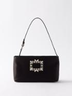 Roger Vivier - Nightlily Mini Crystal-embellished Bag - Womens - Black