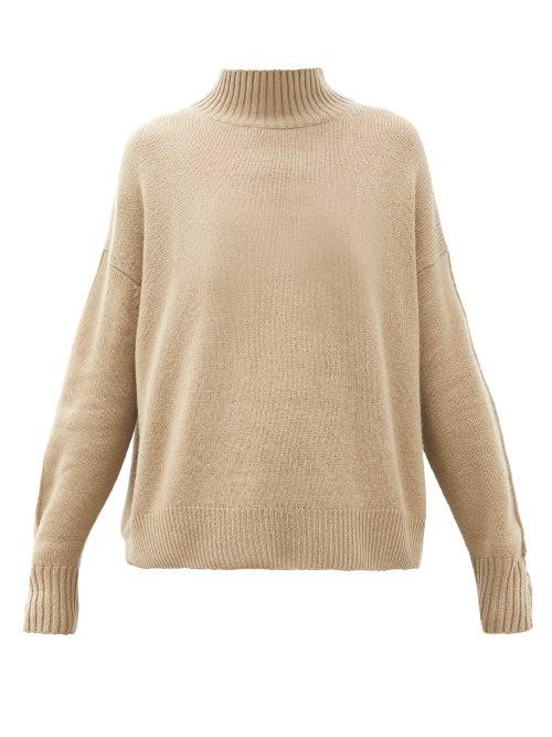 Matchesfashion.com Allude - High-neck Cashmere Sweater - Womens - Brown
