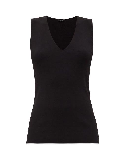 Matchesfashion.com Joseph - V-neck Jersey Tank Top - Womens - Black