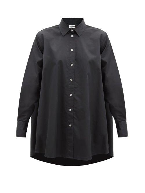 Matchesfashion.com Co - A-line Cotton-sateen Shirt - Womens - Black