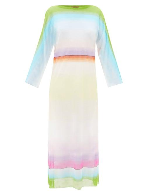 Missoni - Ombr-striped Knitted-mesh Maxi Dress - Womens - Multi