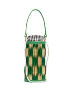 Matchesfashion.com Heimat Atlantica - Cupid Mini Leather-trimmed Woven-reed Bucket Bag - Womens - Green Multi