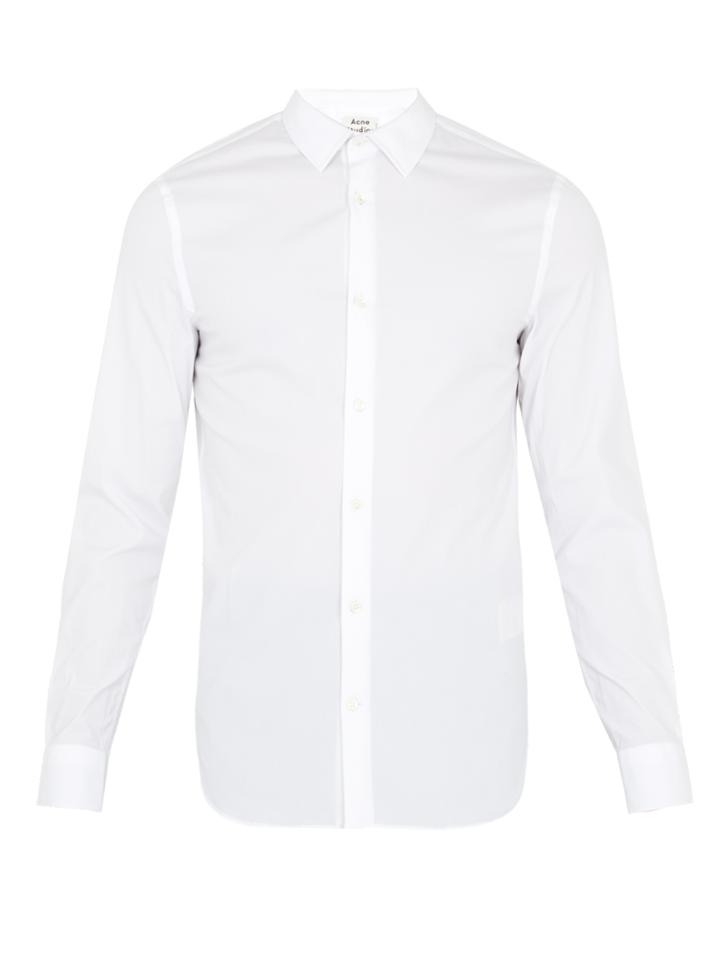 Acne Studios Mario Spread-collar Cotton-blend Shirt