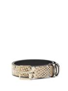 Matchesfashion.com Altuzarra - Snake-effect Leather Belt - Womens - Grey Multi
