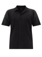 Homme Pliss Issey Miyake - Technical-pleated Polo Shirt - Mens - Black