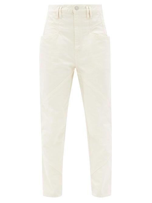Matchesfashion.com Isabel Marant - Nadeloisa High-rise Panelled Jeans - Womens - Ivory