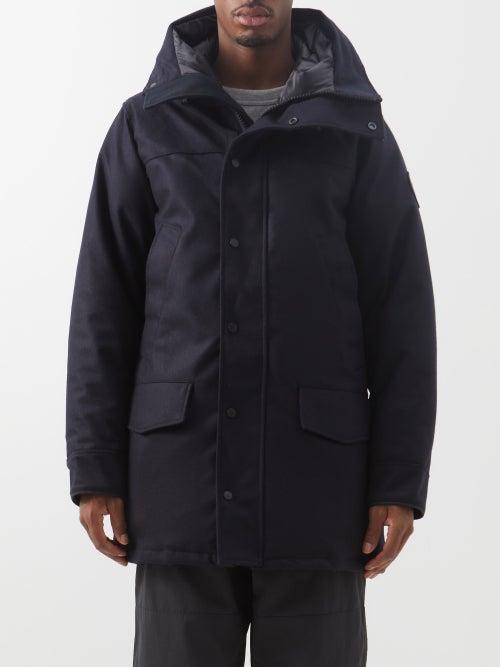 Canada Goose - Langford Wool-blend Down Parka - Mens - Navy