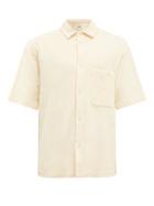 Mens Rtw Ymc - Screech Organic Cotton-terry Shirt - Mens - Cream