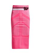 Matchesfashion.com Prada - Knitted Nylon Skirt - Womens - Pink White