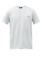 A.p.c. - Logo-print Cotton-jersey T-shirt - Mens - Light Blue