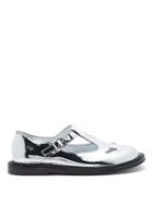 Matchesfashion.com Burberry - Hannie Metallic Patent-leather Dolly Loafers - Womens - Silver