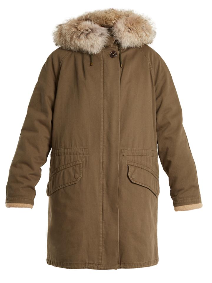 Yves Salomon Army Fur-lined Cotton-canvas Parka