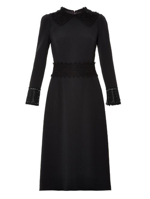 Dolce & Gabbana Macram-lace Panelled Midi Dress