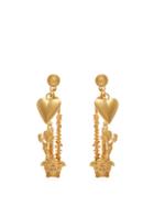 Matchesfashion.com Versace - Medusa Safety Pin Metal Earrings - Womens - Gold