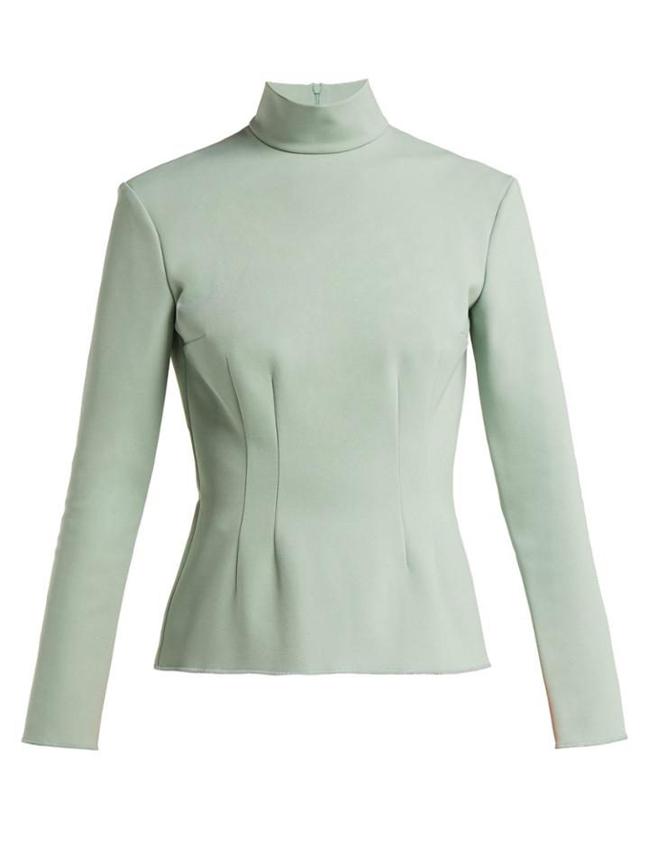 Vika Gazinskaya High-neck Stretch-jersey Top