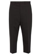 Matchesfashion.com Rick Owens - Astaires Stretch Wool Cropped Trousers - Mens - Black