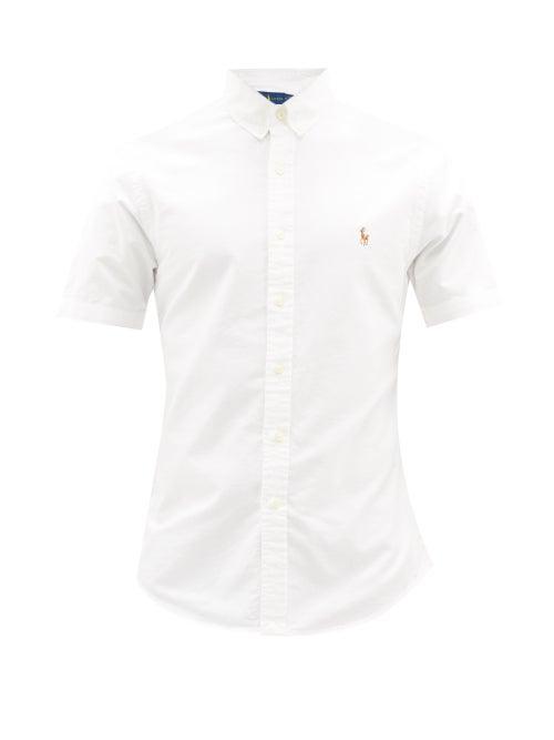 Polo Ralph Lauren - Logo-embroidered Cotton-oxford Short-sleeved Shirt - Mens - White