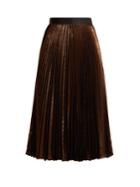 Christopher Kane Pleated Silk-blend A-line Skirt