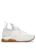Matchesfashion.com Versace - Chain Reaction Mesh And Suede Trainers - Mens - White