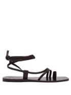 Matchesfashion.com A.emery - Beau Ankle Tie Leather Sandals - Womens - Black