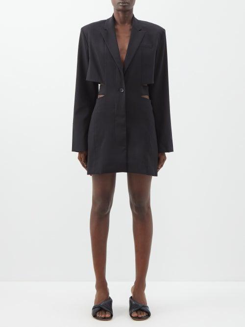 Jacquemus - Bari Side-cutout Wool-blend Blazer Dress - Womens - Black