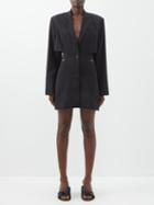 Jacquemus - Bari Side-cutout Wool-blend Blazer Dress - Womens - Black