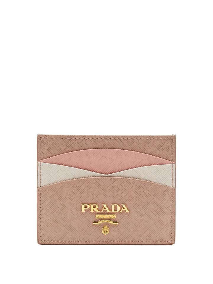 Prada Scalloped Leather Cardholder